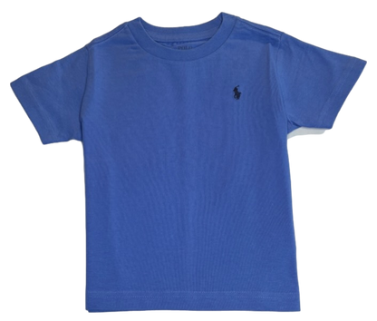 Polo by Ralph Lauren Plain Round Neck Short Sleeve T Shirt BLUE NAVY PONY Age 2, 3 & 6