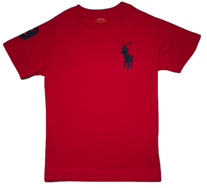 Polo by Ralph Lauren Plain Round Neck Short Sleeve T Shirt RED BIG PONY Age  2, 3, 4, 5, 6, 7 & 14/16