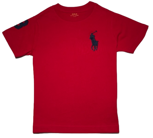 Polo by Ralph Lauren Plain Round Neck Short Sleeve T Shirt RED BIG PONY Age  2, 3, 4, 5, 6, 7 & 14/16