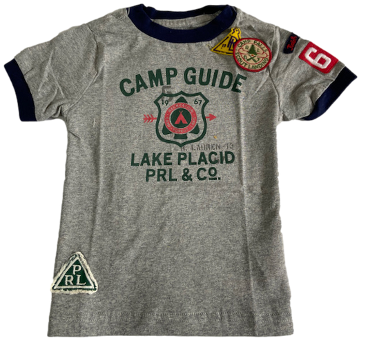 Polo by Ralph Lauren kids Round Neck T Shirt GREY LAKE PLACID Ages 2